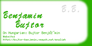 benjamin bujtor business card